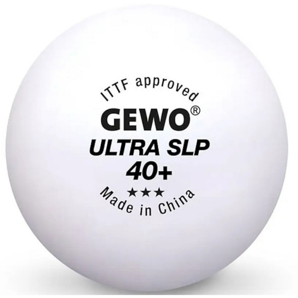 М'ячі для настільного тенісу Ultra SLP 40+ ITTF Gewo 931057, 6 штук (81351200)
