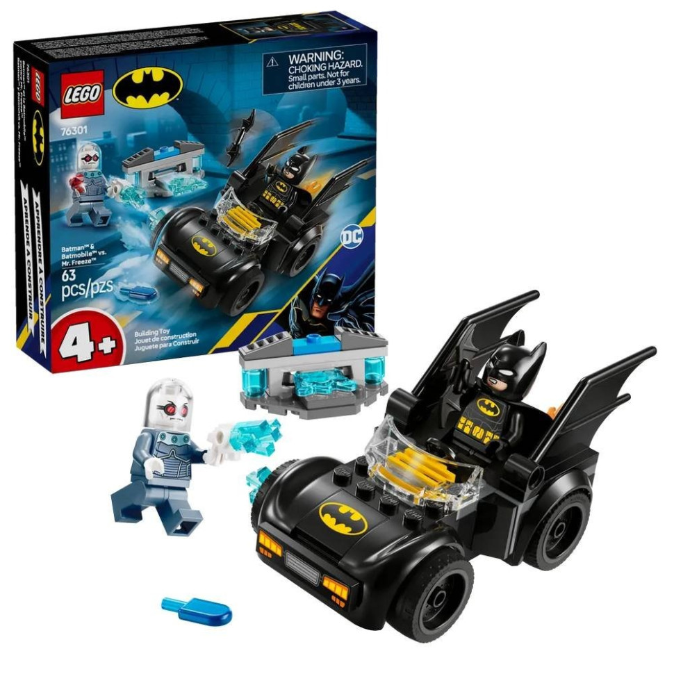 Конструктор Бетмен і Бетмобіль проти містера Фріза LEGO 76301, 63 деталі