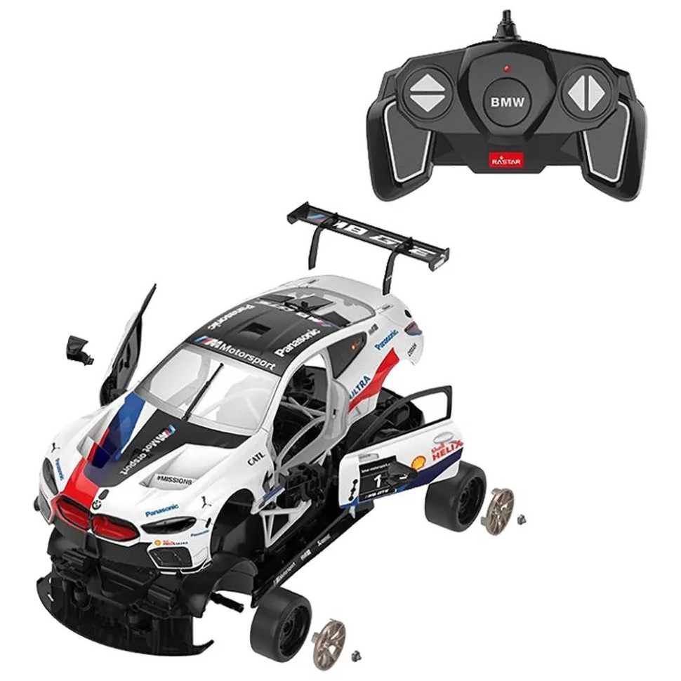 Машинка-конструктор на радіоуправлінні BMW M8 GTE Rastar 97200, 74 деталі