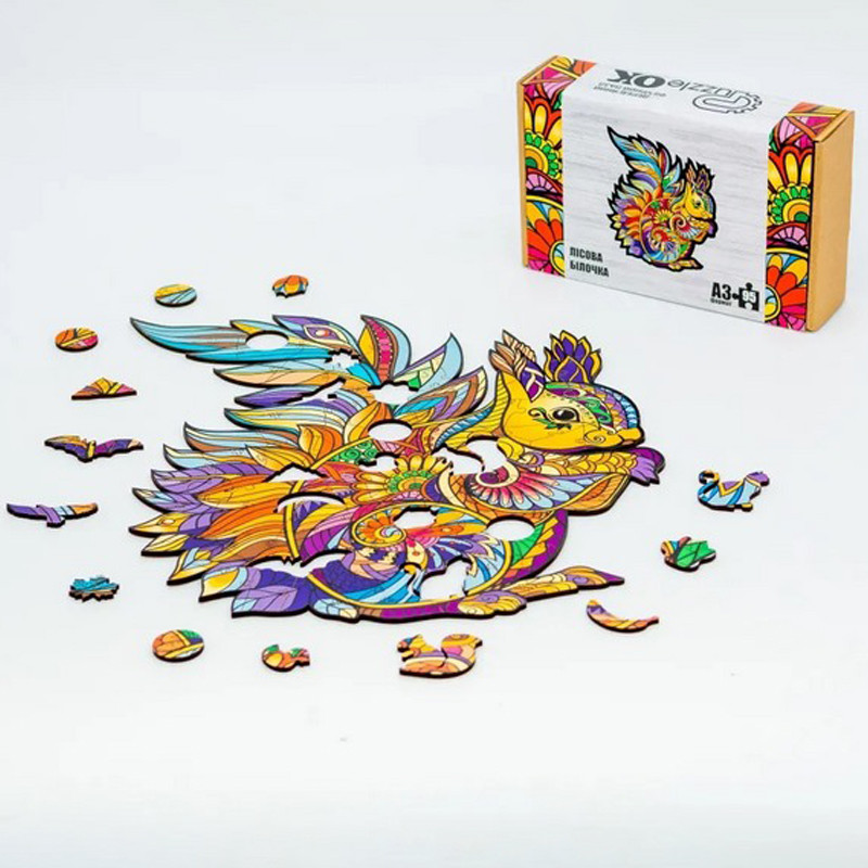 Фігурний дерев'яний пазл 