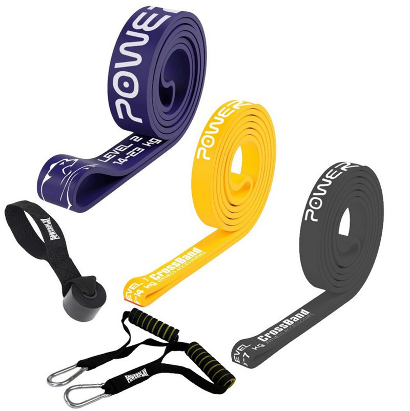 Еспандер-петля (гумка для фітнесу і кроссфіту) PowerPlay PP_0020 в наборі 3 штуки