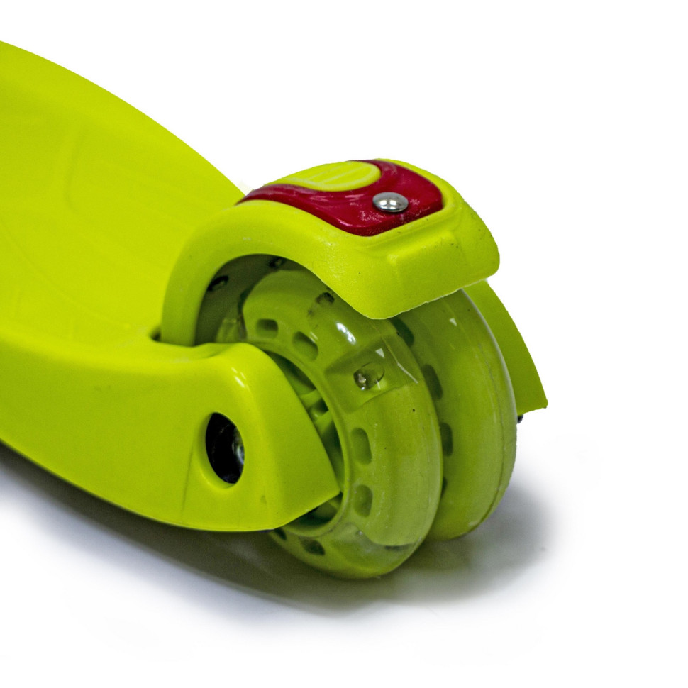 Дитячий чотириколісний самокат MAXI Bambi 1977338535 Yellow з підсвічуванням