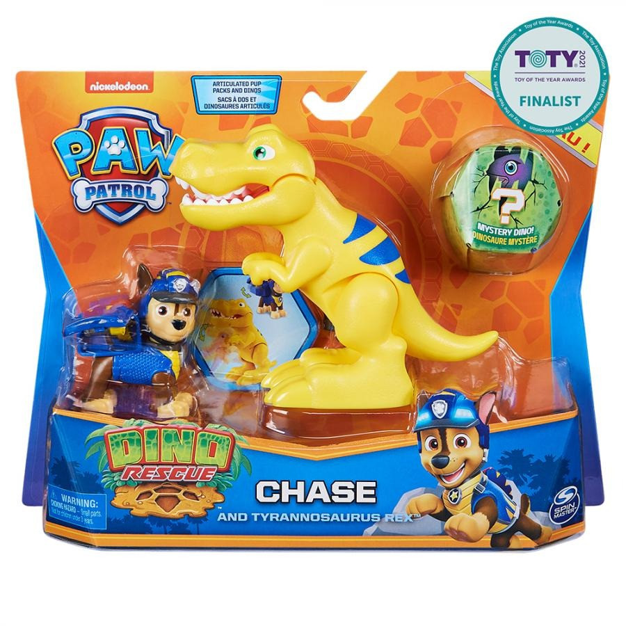 Колекційна фігурка Paw Patrol SM17706/1639 цуценяти Гонщика з динозавром (серія Діно-місія)