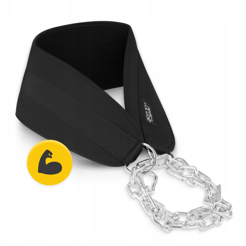 Пояс атлетичний Dip Belt 4FIZJO P-5905973402262, 100 см чорний