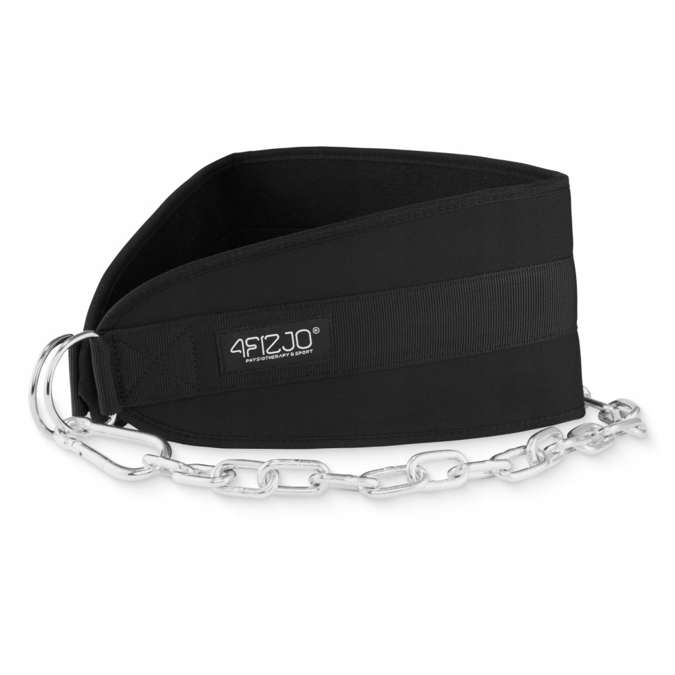 Пояс атлетичний Dip Belt 4FIZJO P-5905973402262, 100 см чорний