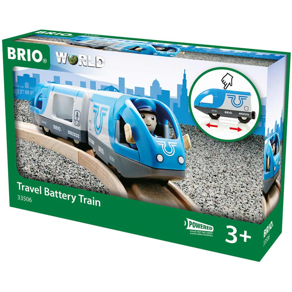 Пассажирский поезд для детской железной дороги BRIO 33506-BR, пластик, металл 3 элемента в комплекте, на батарейках