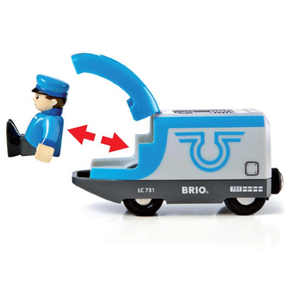 Пассажирский поезд для детской железной дороги BRIO 33506-BR, пластик, металл 3 элемента в комплекте, на батарейках