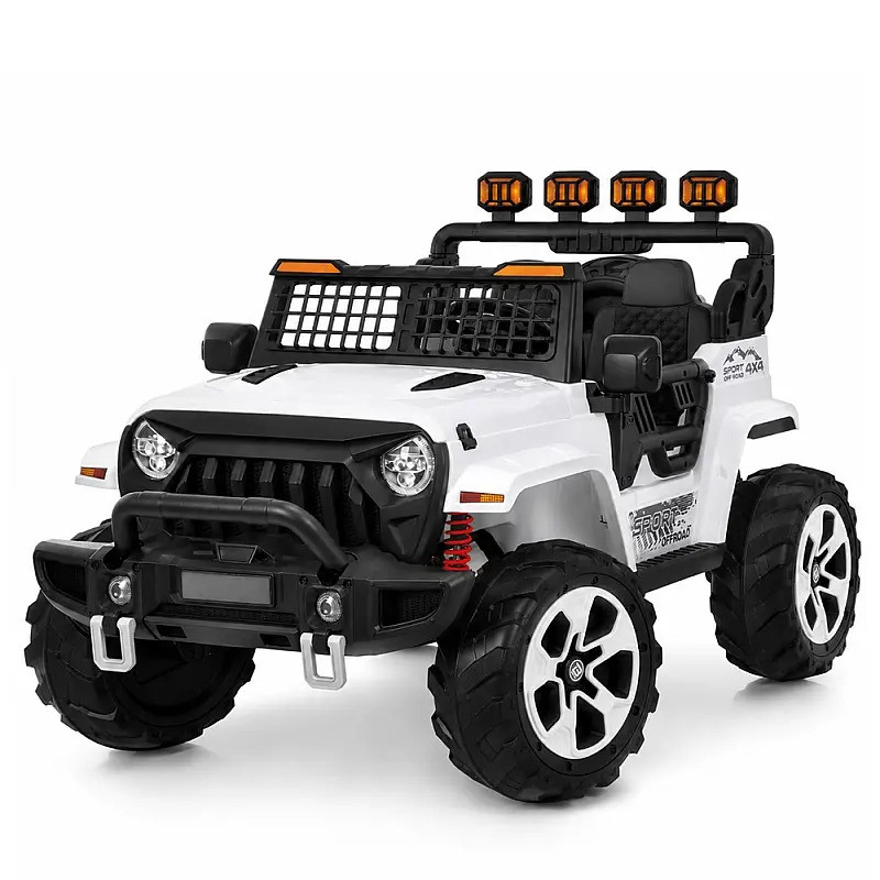 Дитячий електромобіль Джип Bambi Racer M 6380EBLR-1(24V) до 30 кг, білий