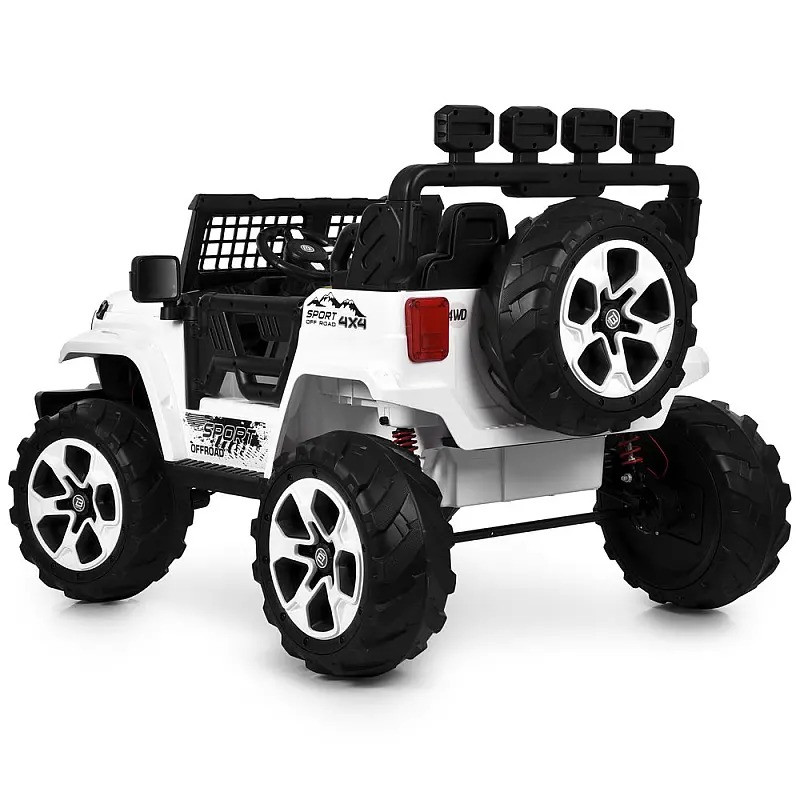 Дитячий електромобіль Джип Bambi Racer M 6380EBLR-1(24V) до 30 кг, білий