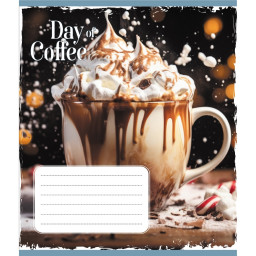 Тетрадь общая "День с кофе" Leader 048-600193L-2 в линию, 48 листов 