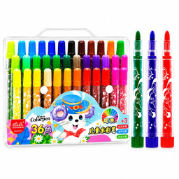 Набор фломастеров "Water color pen" Bambi 1103-36-Blue, 118556, 36 цветов, в сумочке Набор фломастеров "Water color pen" Bambi 1103-36-Blue, 118556, 36 цветов, в сумочке
