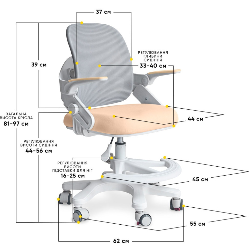 Детское кресло Neo Air Mealux Y-308 PG, Peech