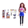 Кукла для девочек Bambi KQ113A с тележкой и продуктами