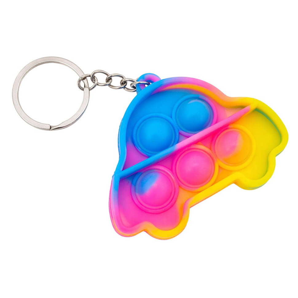 Дитячий антистрес-брелок Pop It міні Авто Bambi AA3641-7 силікон, 6,3 х4, 3х1 см