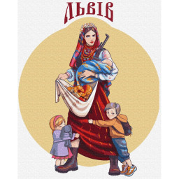 Картина за номерами "Щедрий Львів" ©Захарова Наталія Brushme BS53272, 40х50 см