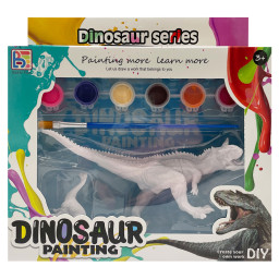 Набор для творчества Гипсовая раскраска "Dinosaur" Bambi T55-1(Dinosaur1) 2 фигурки, краски 6 цветов