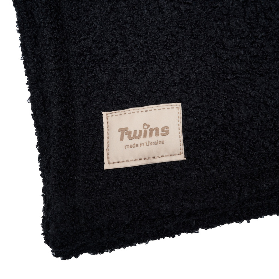 Дитячий плед Twins 141124-TDS-13 розмір 95x90 см, чорний, велюр