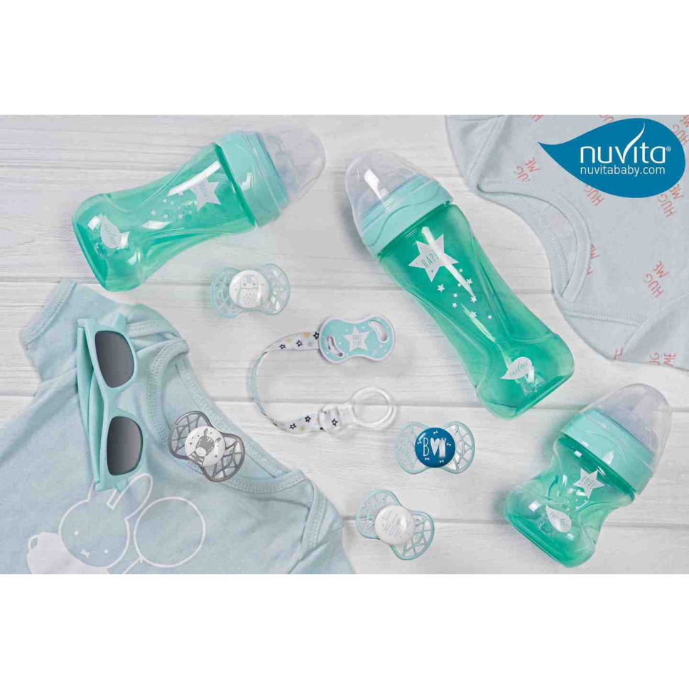 Тримач пустушки Nuvita 6070 з кільцем зелений NV6070GREEN