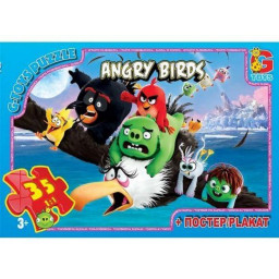 Дитячий пазл "Angry Birds" G-Toys B001031 плакат 35 елементів