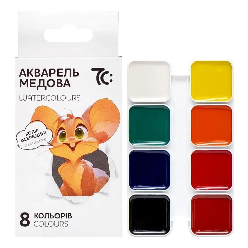 Дитяча медова акварель 7С: 7C10801, 8 кольорів
