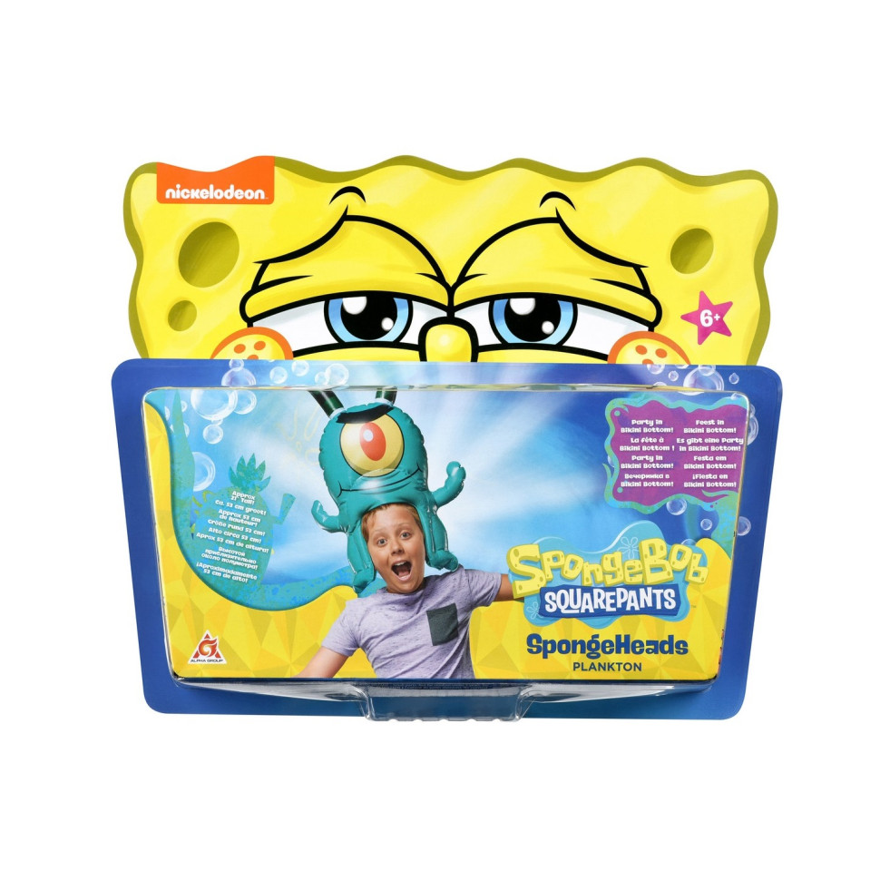 Игрушка-головной убор SpongeBob SpongeHeads  Plankton EU690604