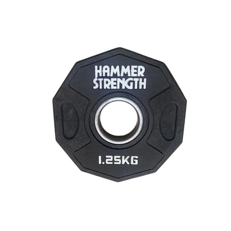 Диск для штанги 1,25 кг Hammer Strength 523445FS поліуретан, чорний