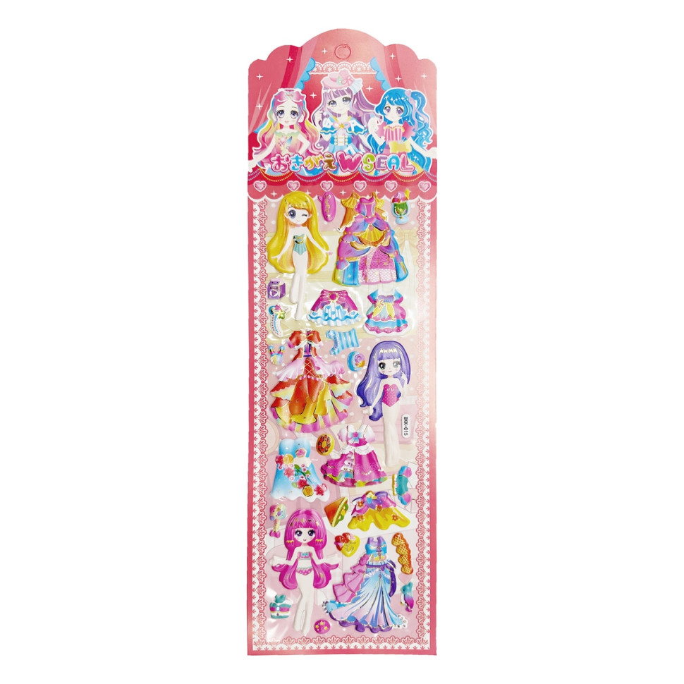 Детский набор наклеек Bambi 992327-2 для девочек, ПВХ, 33х10 см