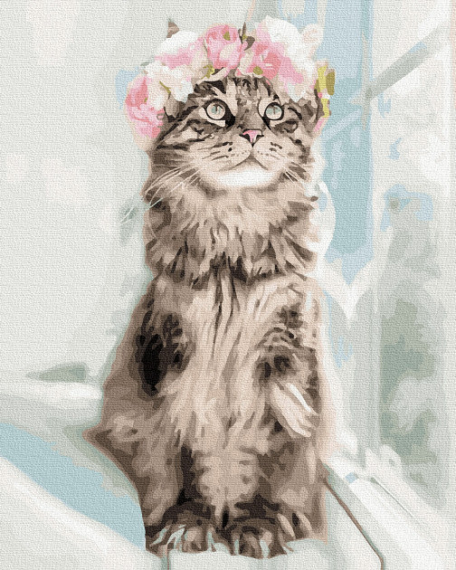 Картина за номерами. Rainbow Art "Котячий портрет" GX36061-RA по цене 240 грн.