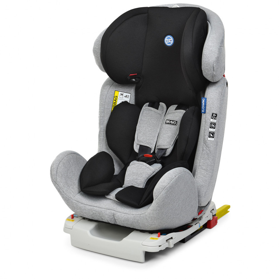 Автокрісло дитяче універсальне ME 1041(Gray Black) BRAVO ISOFIX дитяче, група 0 + /1-2-3, сіро-чорний
