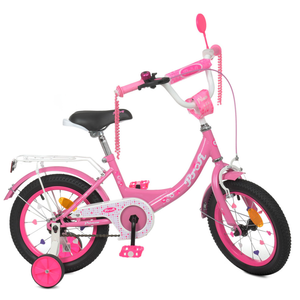 Велосипед дитячий PROF1 Y1211 12 дюймів, рожевий по цене 2 876 грн.