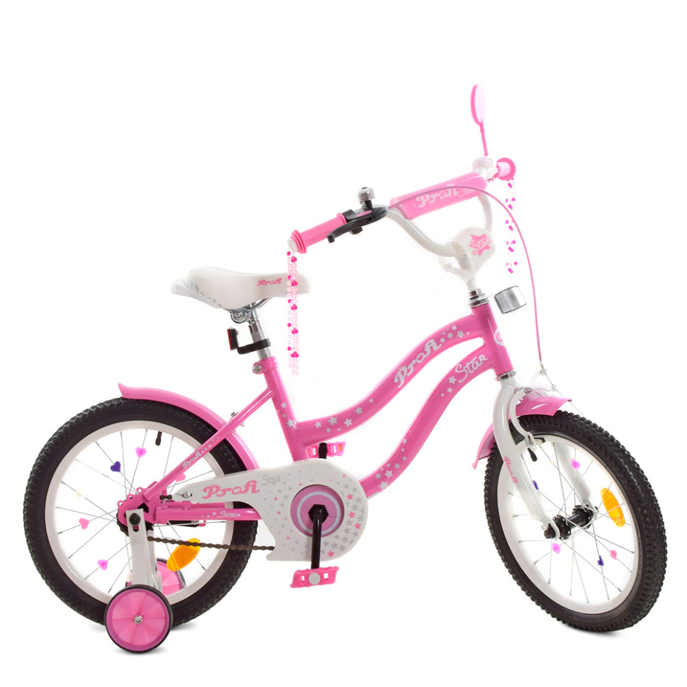 Велосипед дитячий PROF1 Y1891 18 дюймів, рожевий по цене 3 850 грн.
