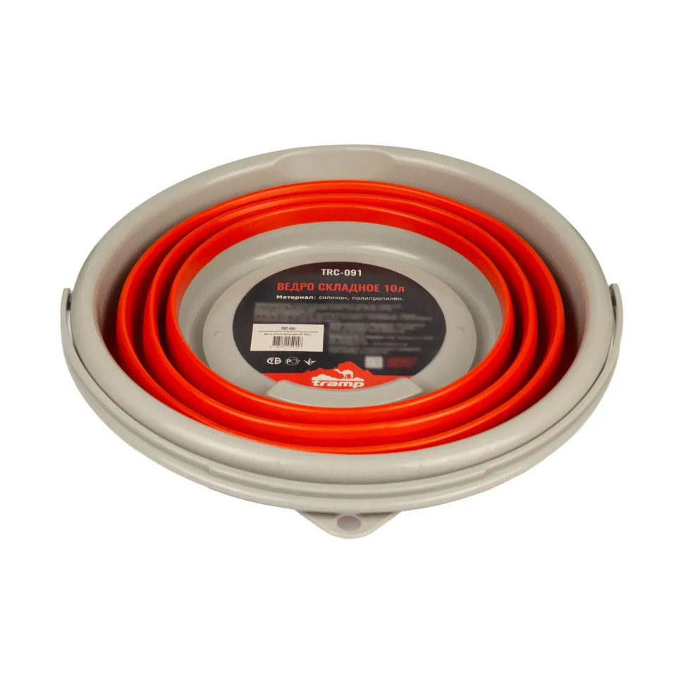 Відро складне силіконове Tramp TRC-091-orange 10 л