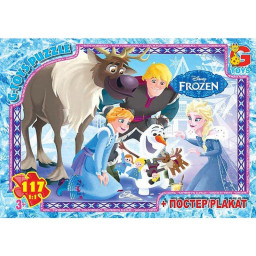 Детский пазл "Frouzen" G-Toys FR014 плакат 117 элементов