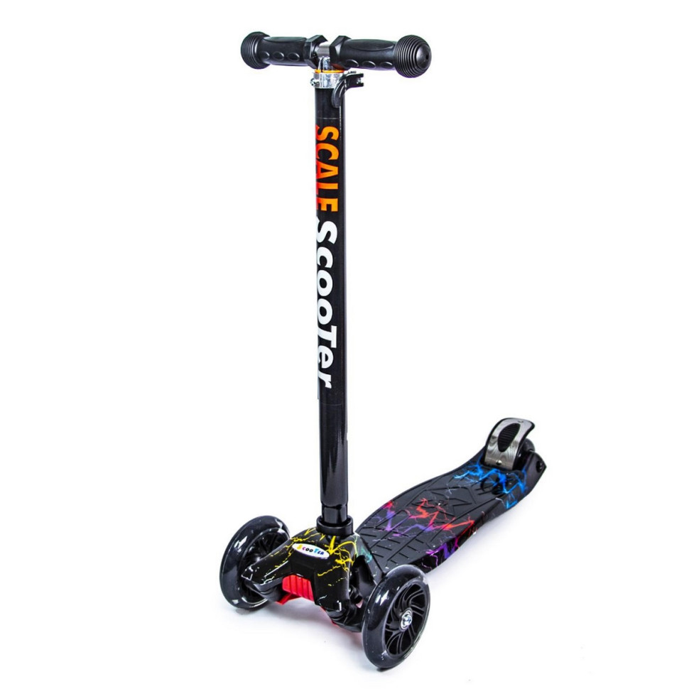 Дитячий чотириколісний самокат MAXI Bambi 783655605 Блискавка з підсвічуванням