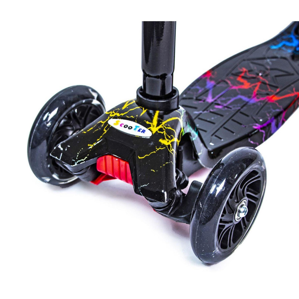 Дитячий чотириколісний самокат MAXI Bambi 783655605 Блискавка з підсвічуванням