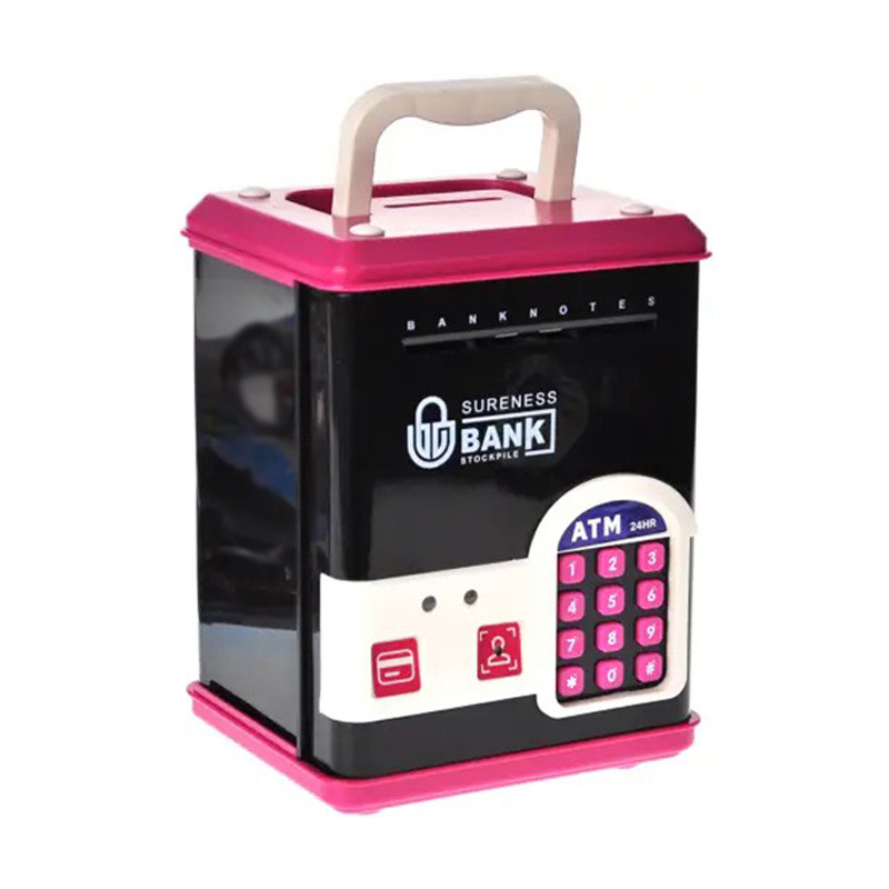Дитяча скарбничка-сейф YG Toys WF-3015H(Pink) музика, світло, пароль, імітація відбитка