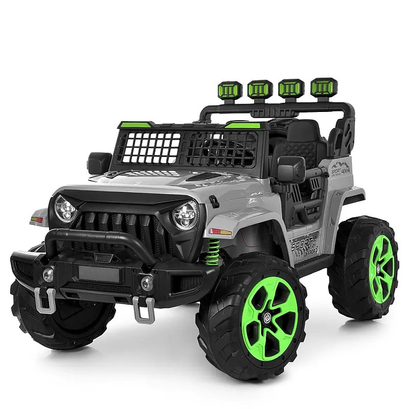 Дитячий електромобіль Джип Bambi Racer M 6380EBLR-11(24V) до 30 кг, сірий