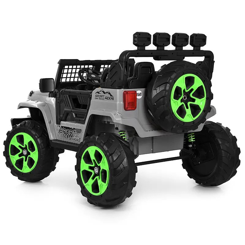 Дитячий електромобіль Джип Bambi Racer M 6380EBLR-11(24V) до 30 кг, сірий