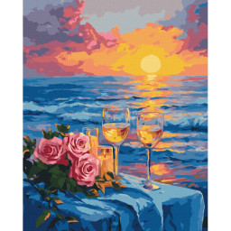 Картина по номерам "Ужин на закате" Brushme BS54257, 40х50 см