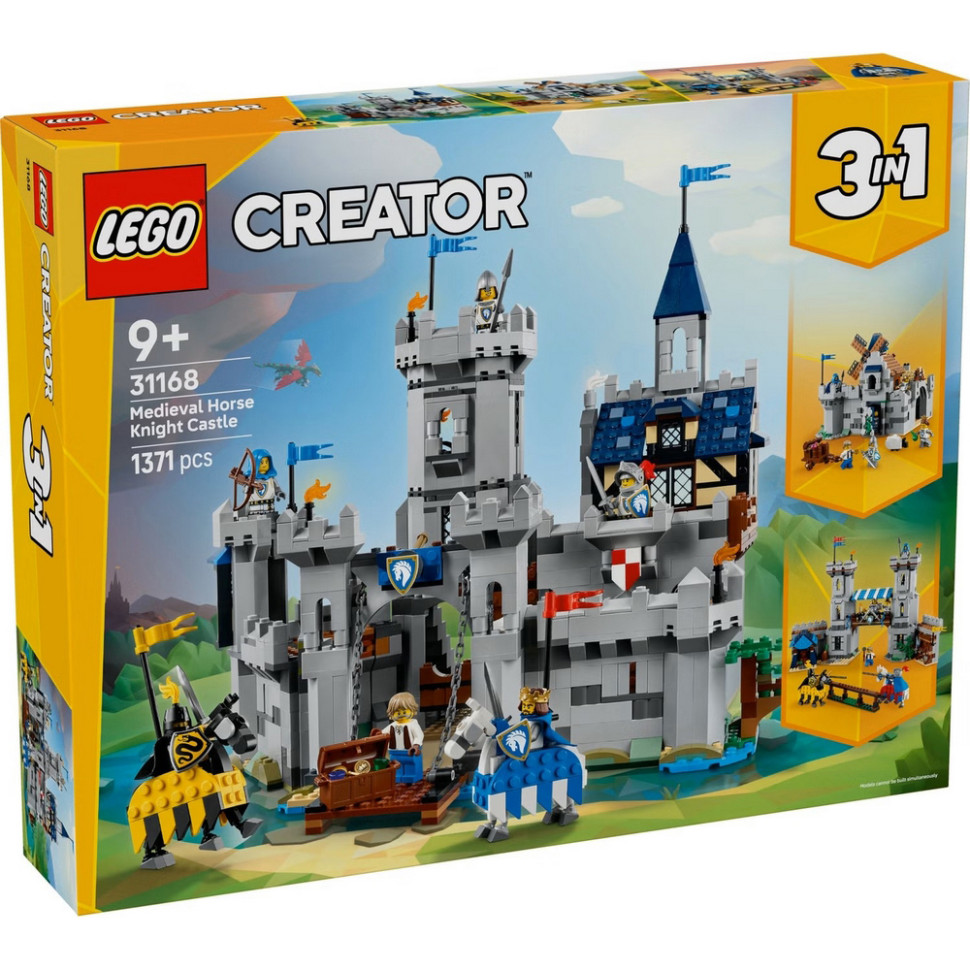 Конструктор Creator Средневековый замок с рыцарем на коне LEGO 31168, 1371 деталь