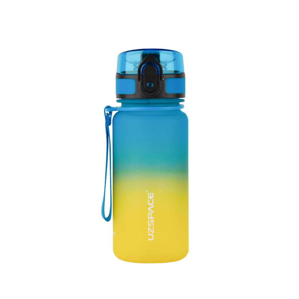 Пляшка для води UZSPACE 3034(Yellow-Blue) 350 мл, жовто-блакитна