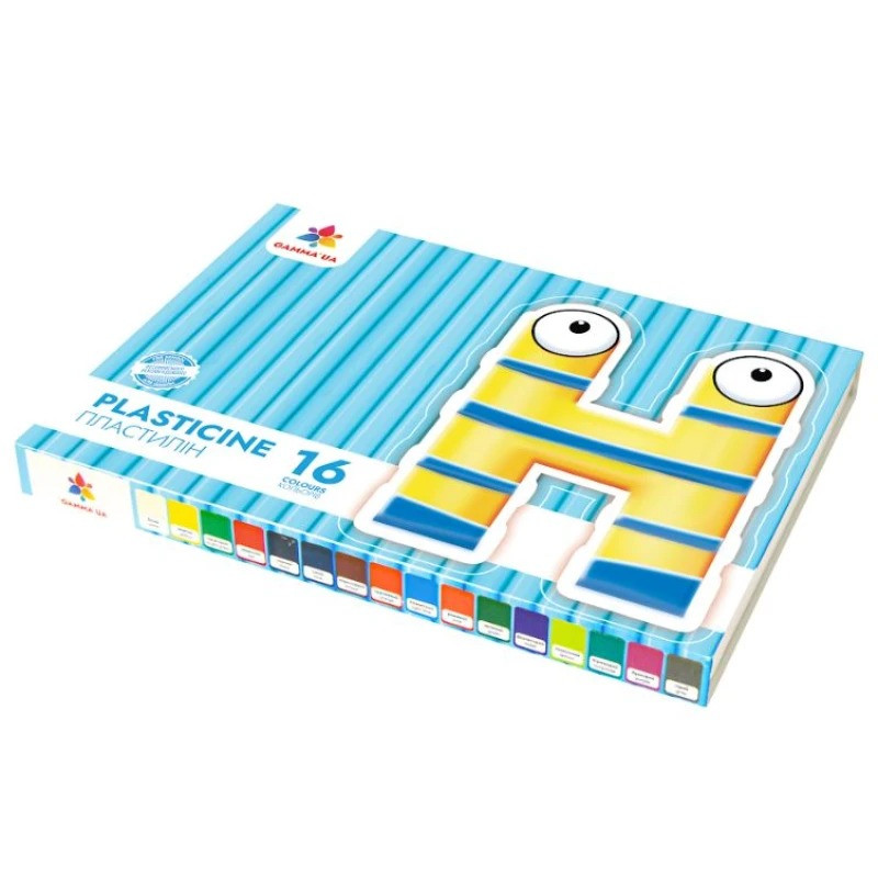 Дитячий набір пластиліну GAMMA`UA 200317, 16 кольорів