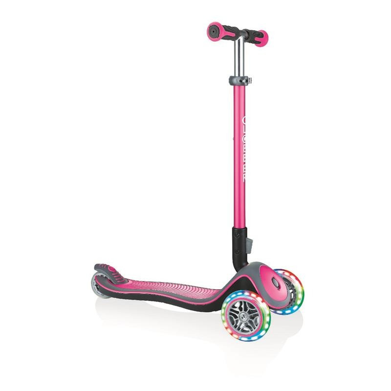 Самокат трехколесный ELITE DELUXE GLOBBER 444-410 розовый, колеса с подсветкой, до 50 кг