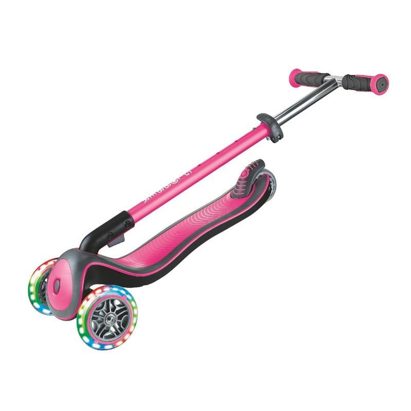 Самокат трехколесный ELITE DELUXE GLOBBER 444-410 розовый, колеса с подсветкой, до 50 кг