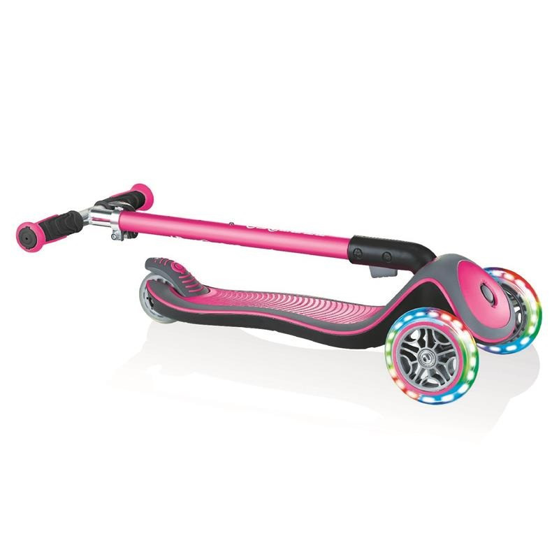 Самокат трехколесный ELITE DELUXE GLOBBER 444-410 розовый, колеса с подсветкой, до 50 кг