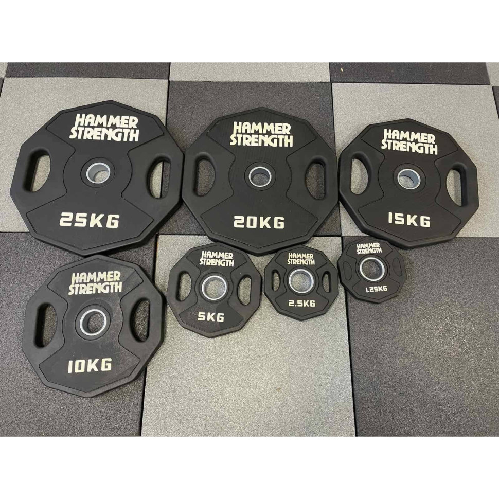 Диск для штанги 2,5 кг Hammer Strength 523446FS поліуретан, чорний