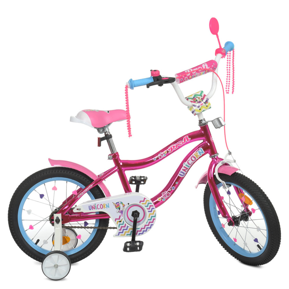 Велосипед дитячий PROF1 Y16242S 16 дюймів, рожевий по цене 3 490 грн.