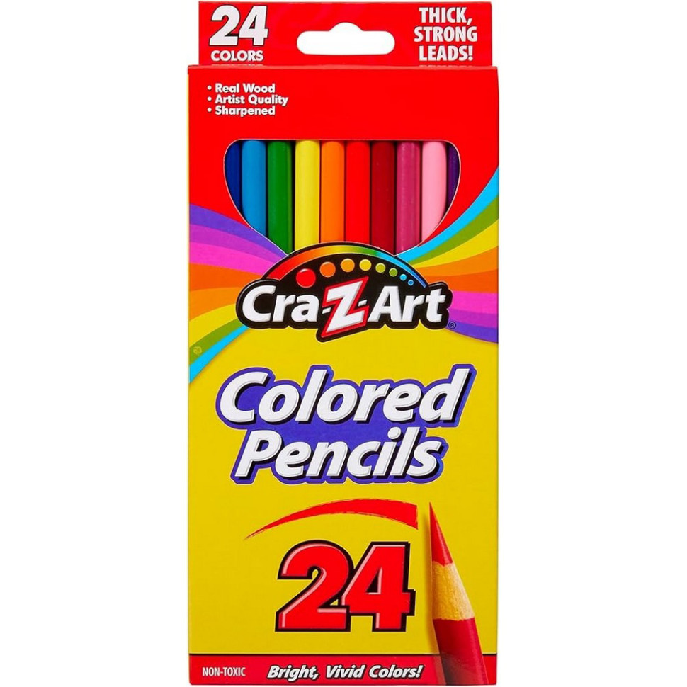 Набір дитячих різнокольорових олівців Cra-Z-Art 10403CRA 24 штуки