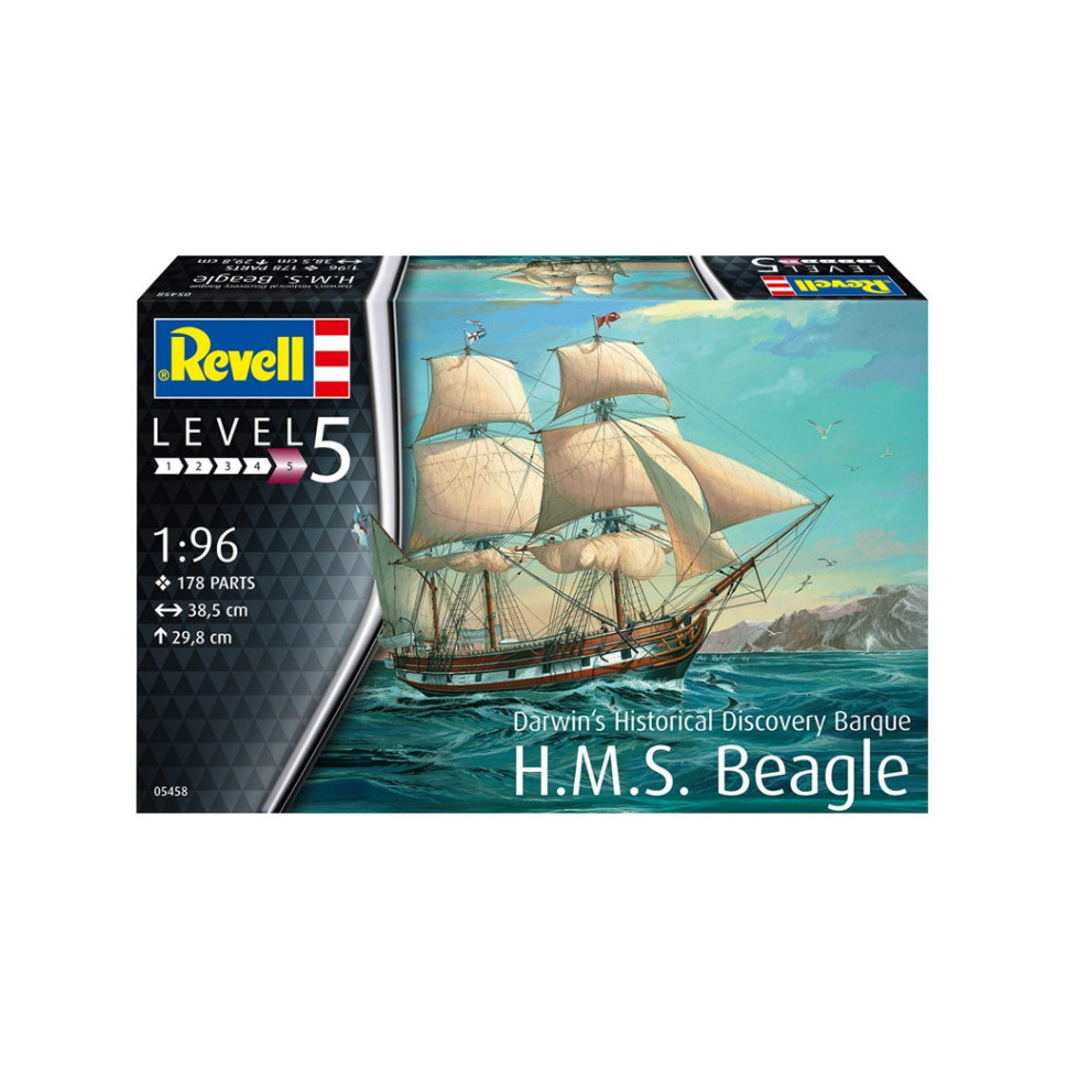 Збірна модель-копія Барк H.M.S. Beagle Revell RVL-05458 рівень 4, 1:96