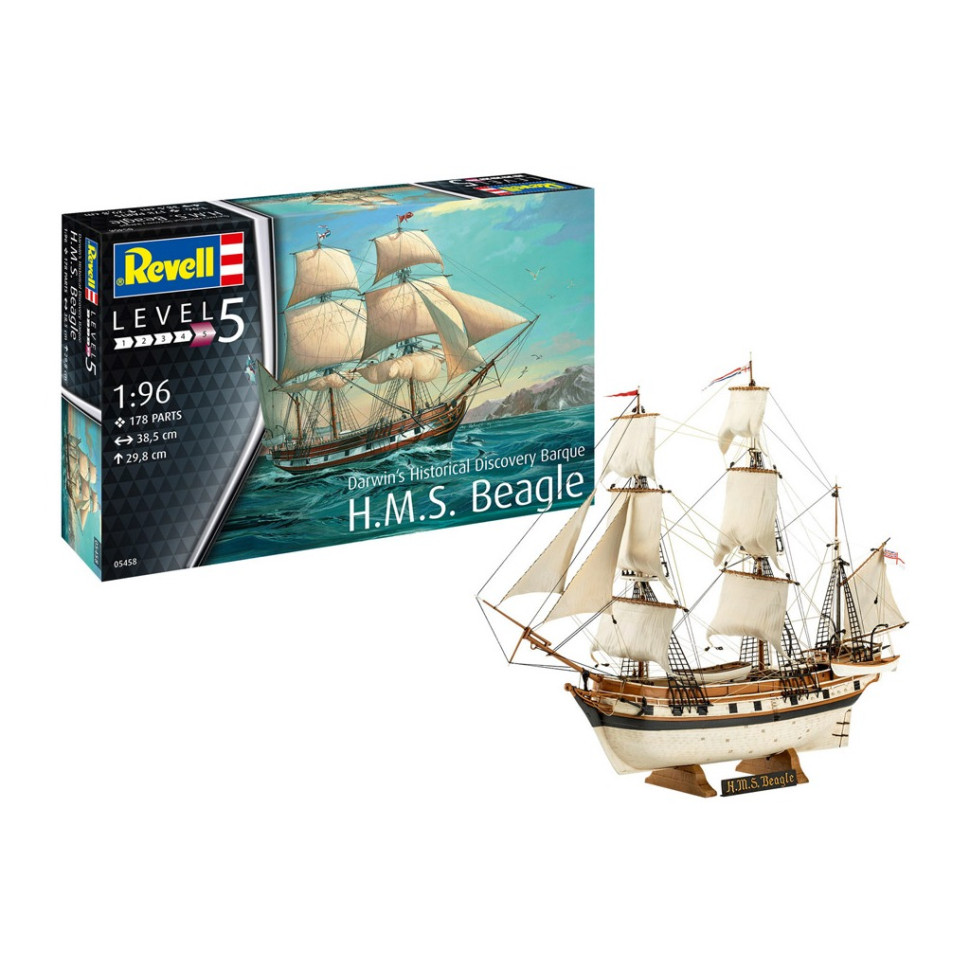 Збірна модель-копія Барк H.M.S. Beagle Revell RVL-05458 рівень 4, 1:96